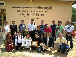 仲島さんの会社では、大家さんを対象にしたチャリティーイベントも開催。 その収益金でカンボジアに学校を建設。