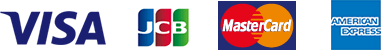 VISA・JCB・Master Card・AMARICAN EXPRESS