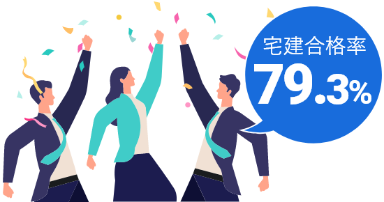 宅建合格率は75%以上