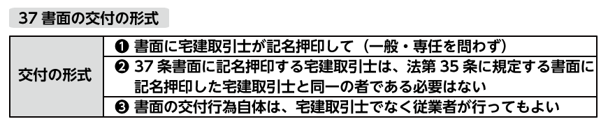 37書面の交付の形式