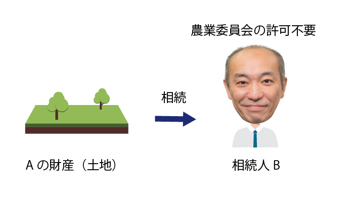 相続人への相続には農業委員会の許可は不要