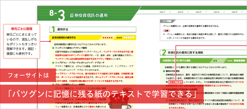バツグンに記憶に残る紙のテキストで学習できる